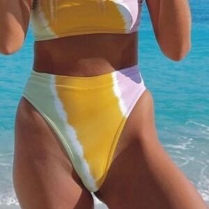 L*SPACE Tie Dye French Bikini Swimsuit Bottom Bitsy Size XS New